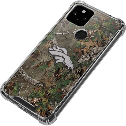 NFL Denver Broncos Realtree Xtra Green Camo Google Pixel 5 Clear Case